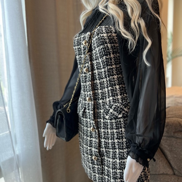 Black and white Zara mini dress size s - Picture 11 of 13